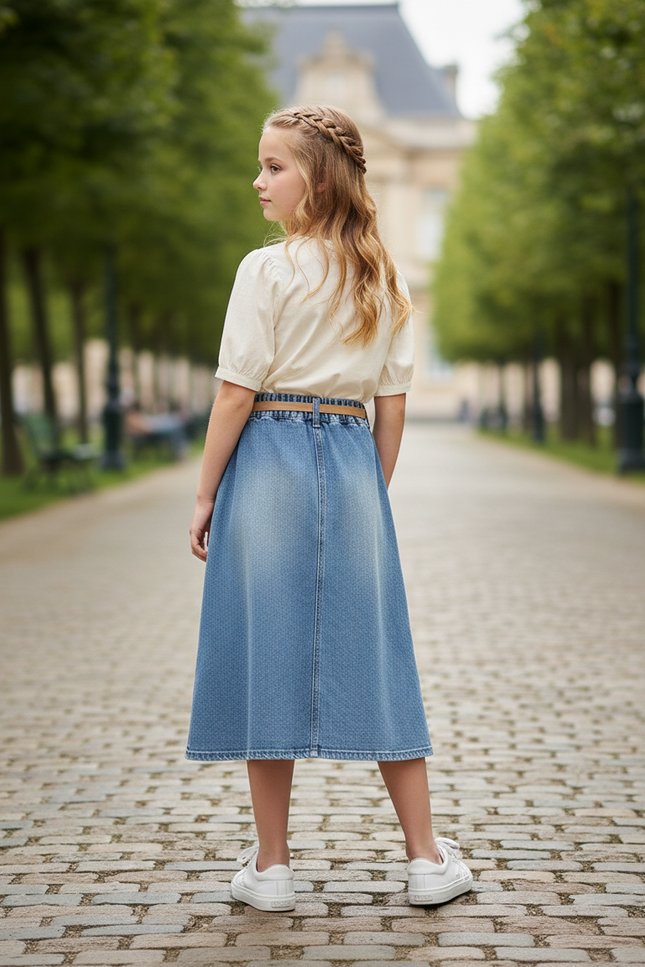 Jupe En Jean Longue Avec Fente