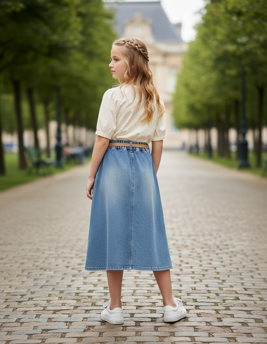 Jupe En Jean Longue Avec Fente