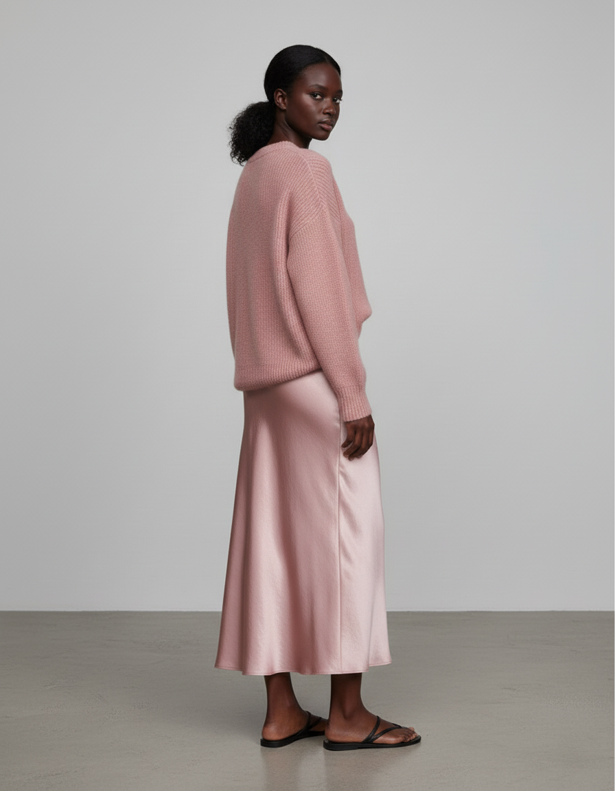 Jupe Longue Satinée Fluide Élégante