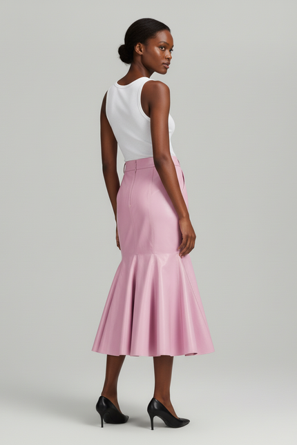 Jupe Longue Effet Cuir