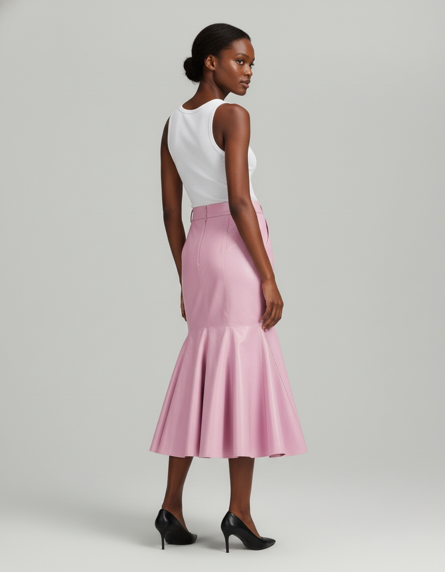 Jupe Longue Effet Cuir