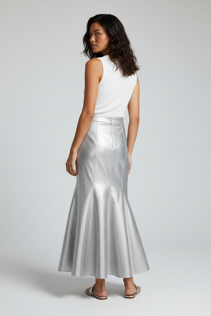 Jupe Métallisée Longue