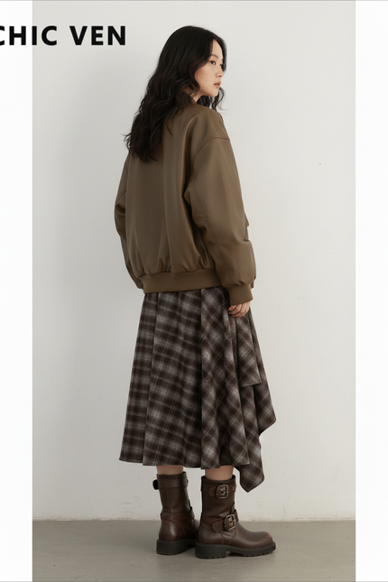 Jupe Longue Laine Carreaux