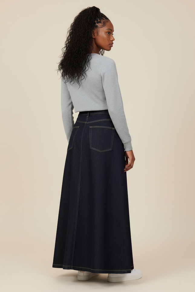 Jupe Longue Jean Brut
