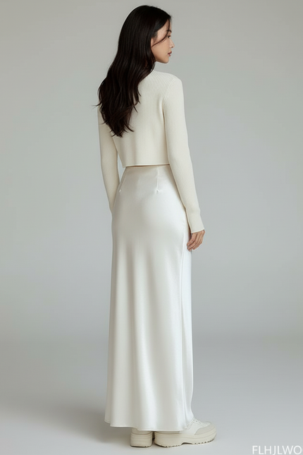 Jupe Longue Évasée Taille Haute