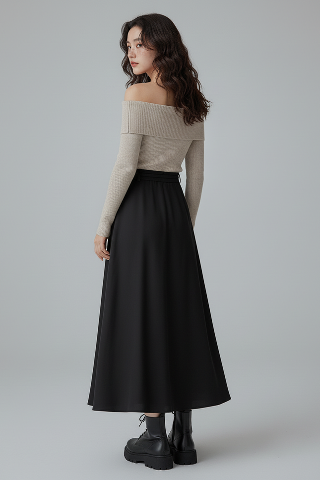 Jupe Longue Ceinturée