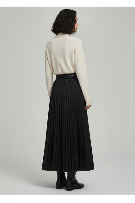 Jupe Plissée Femme Longue