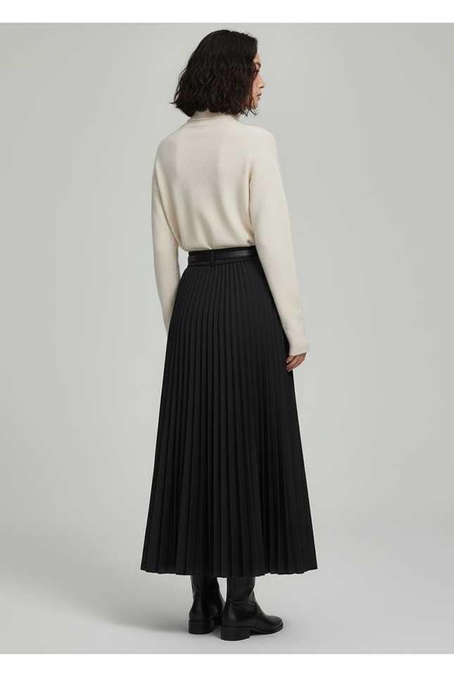 Jupe Plissée Femme Longue