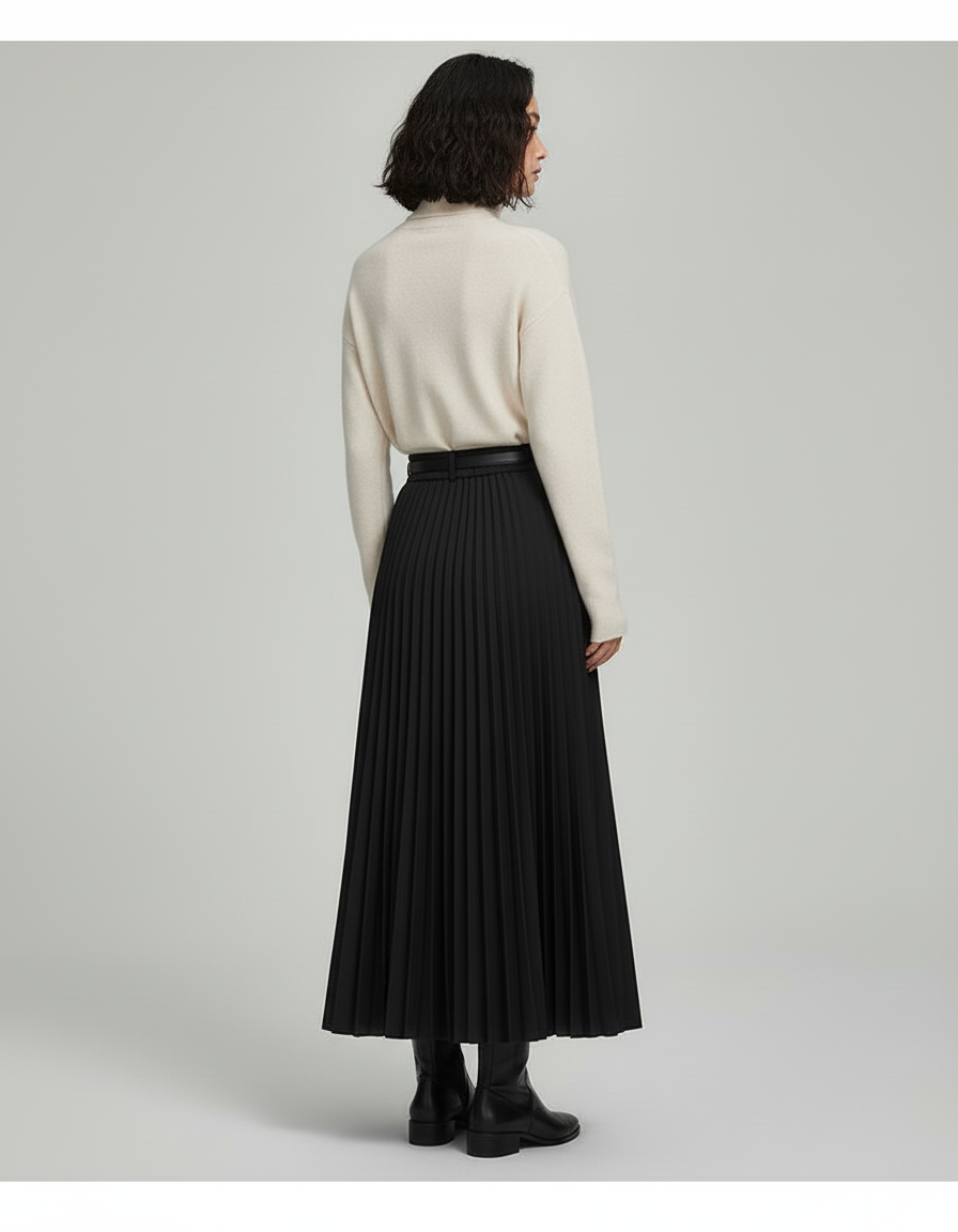 Jupe Plissée Femme Longue