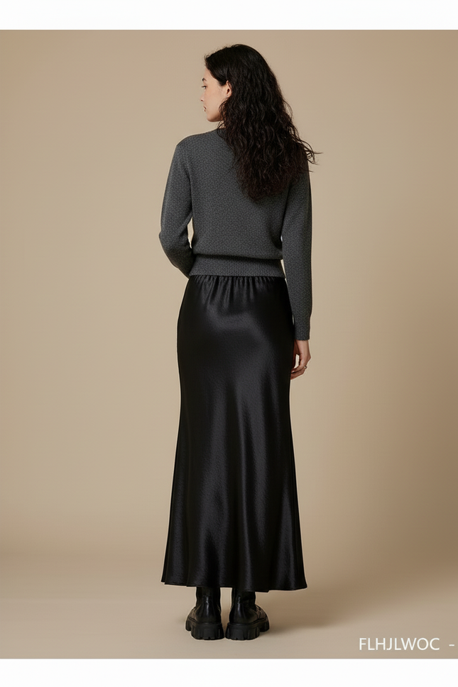 Jupe Longue Noire Moulante