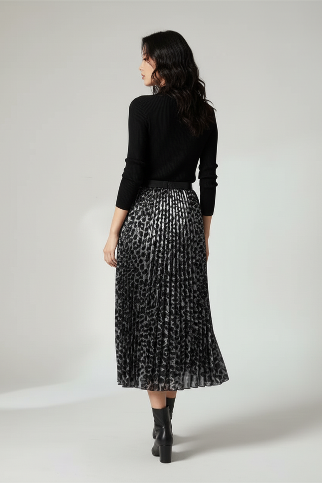 Jupe Longue Imprimée Léopard