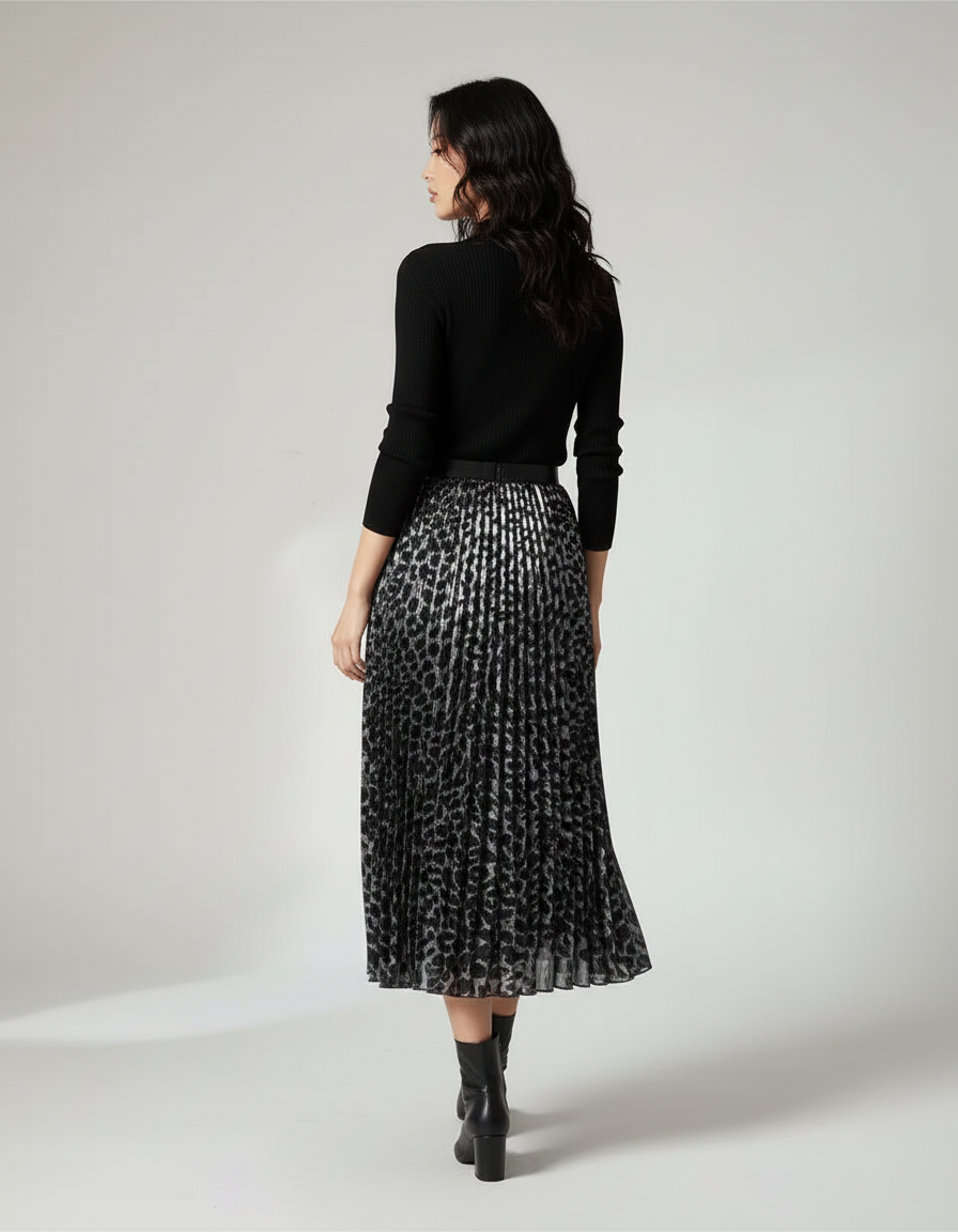 Jupe Longue Imprimée Léopard
