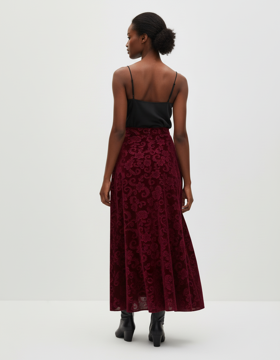 Jupe Longue Femme Velours