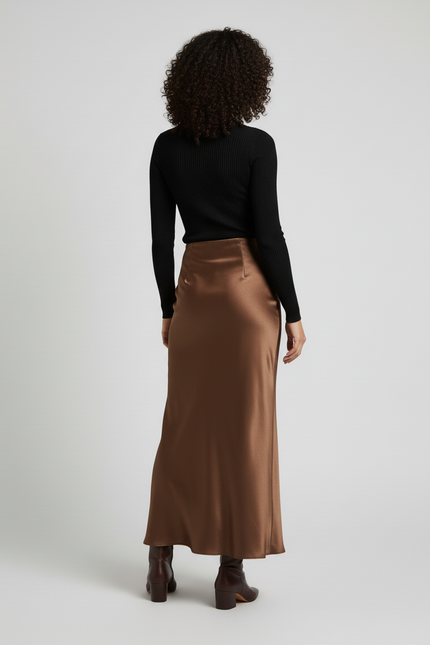 Jupe Longue Effet Soie