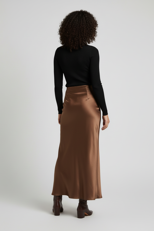 Jupe Longue Effet Soie