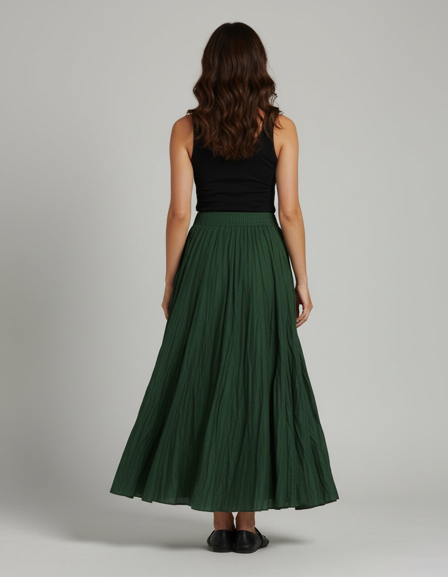 Jupe Longue Vert Bouteille