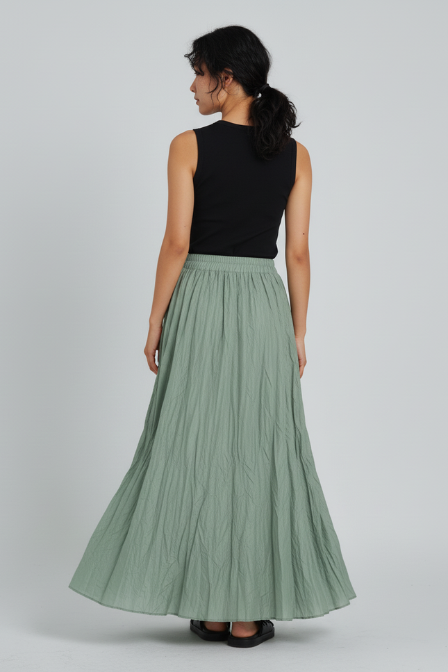 Jupe Longue Vert Amande