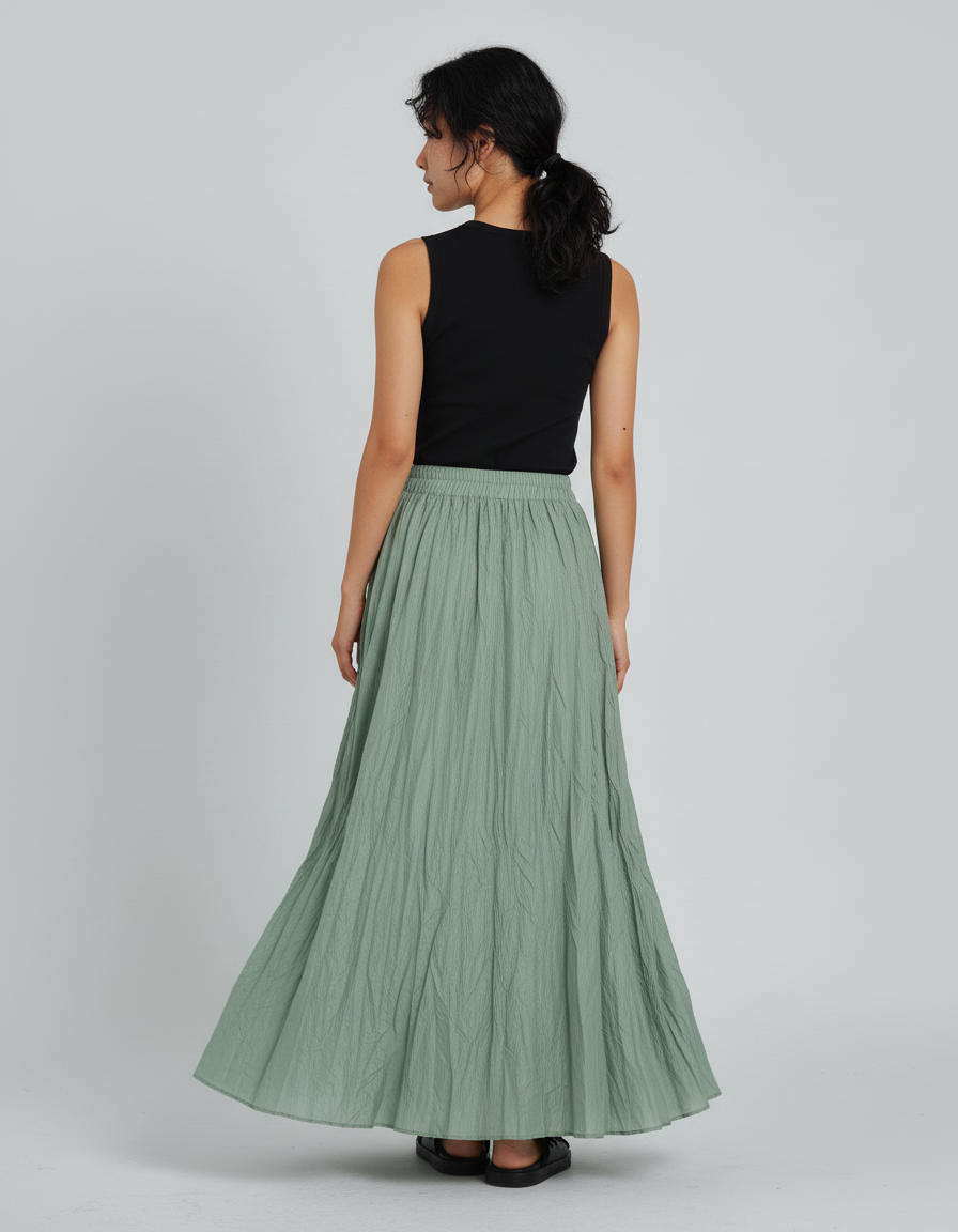 Jupe Longue Vert Amande