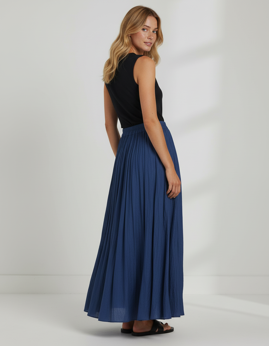 Jupe Longue Avec Plis