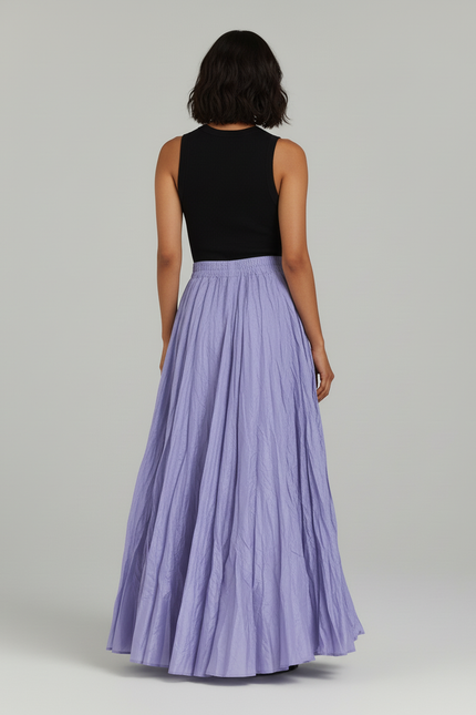Jupe Longue Plissée Violette