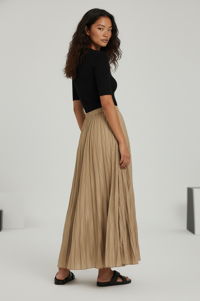 Jupe Longue Lin Beige