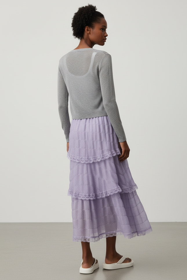 Jupe Longue Volants Superposés