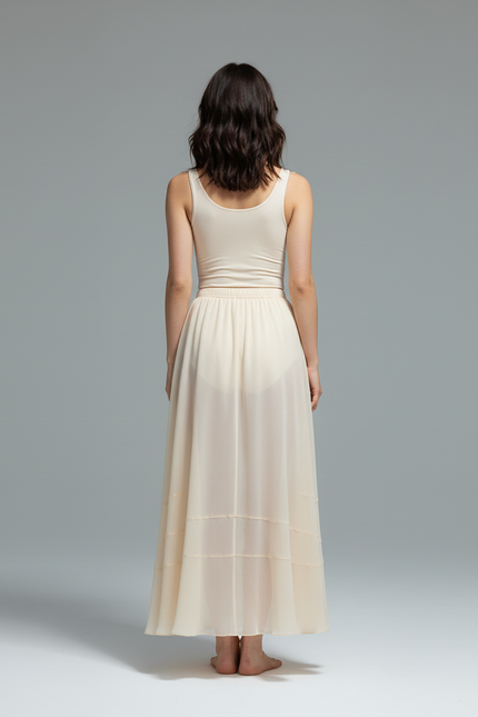 Jupe Longue Semi Transparente