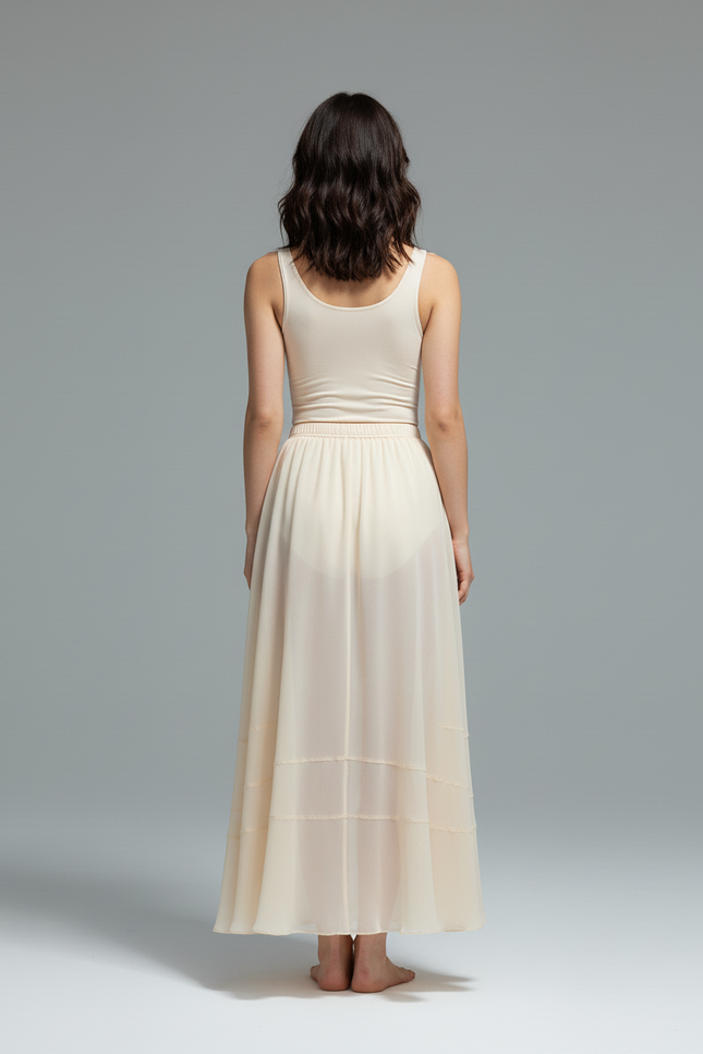Jupe Longue Semi Transparente