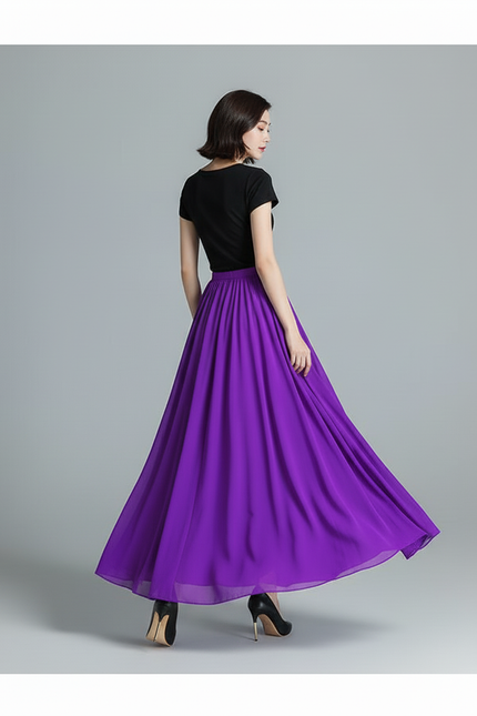 Jupe Longue Évasée Grande Taille