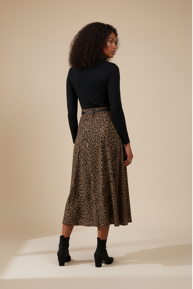 Jupe Longue Femme Leopard