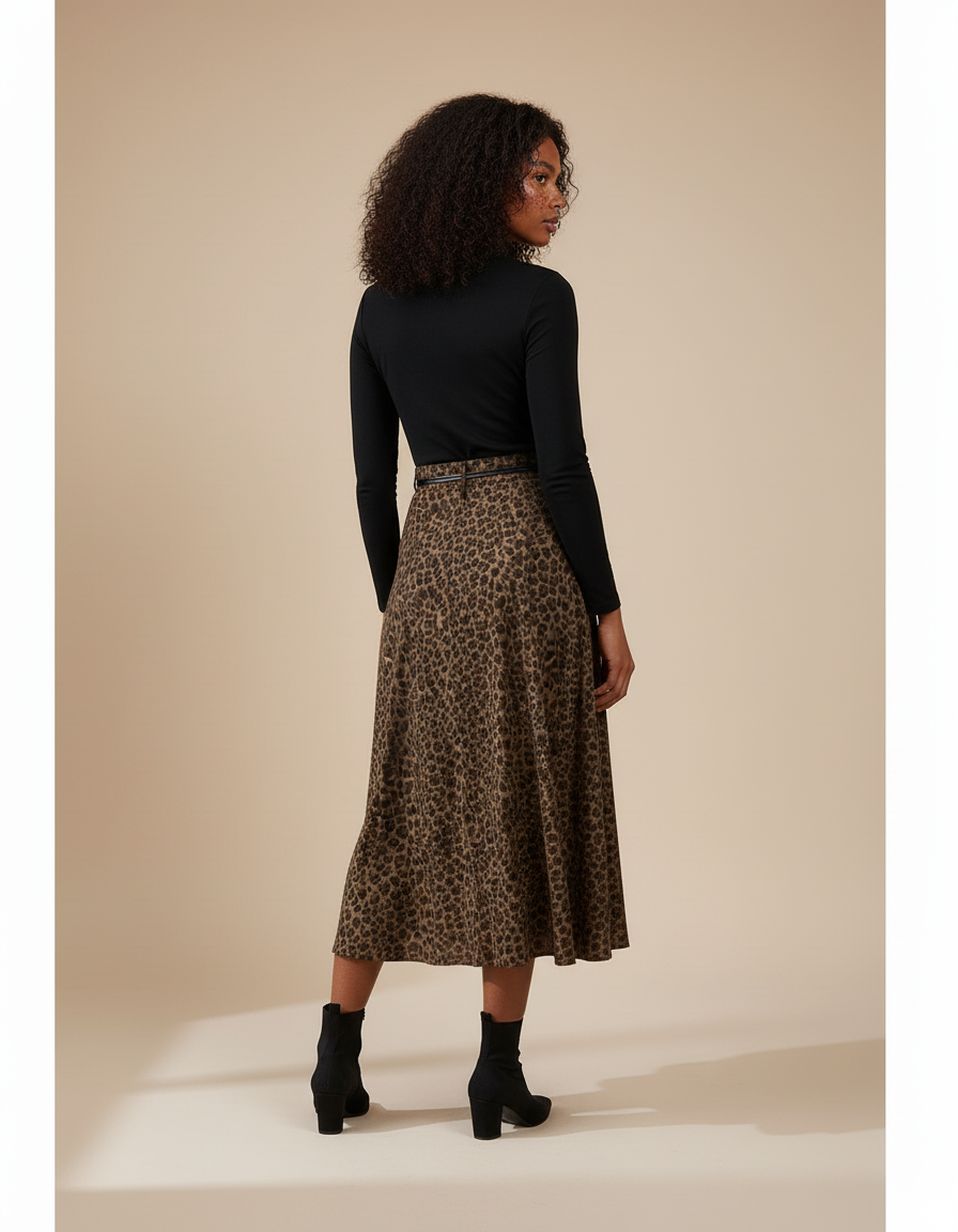 Jupe Longue Femme Leopard