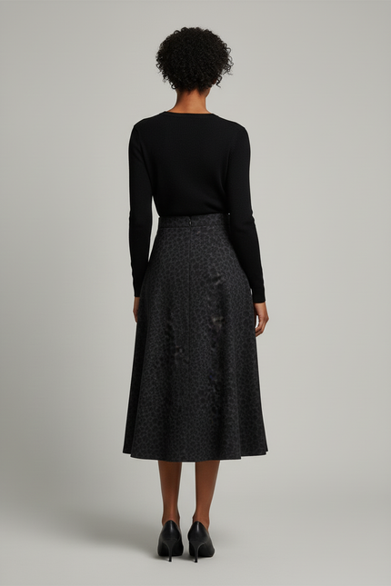 Jupe Longue Fluide Leopard