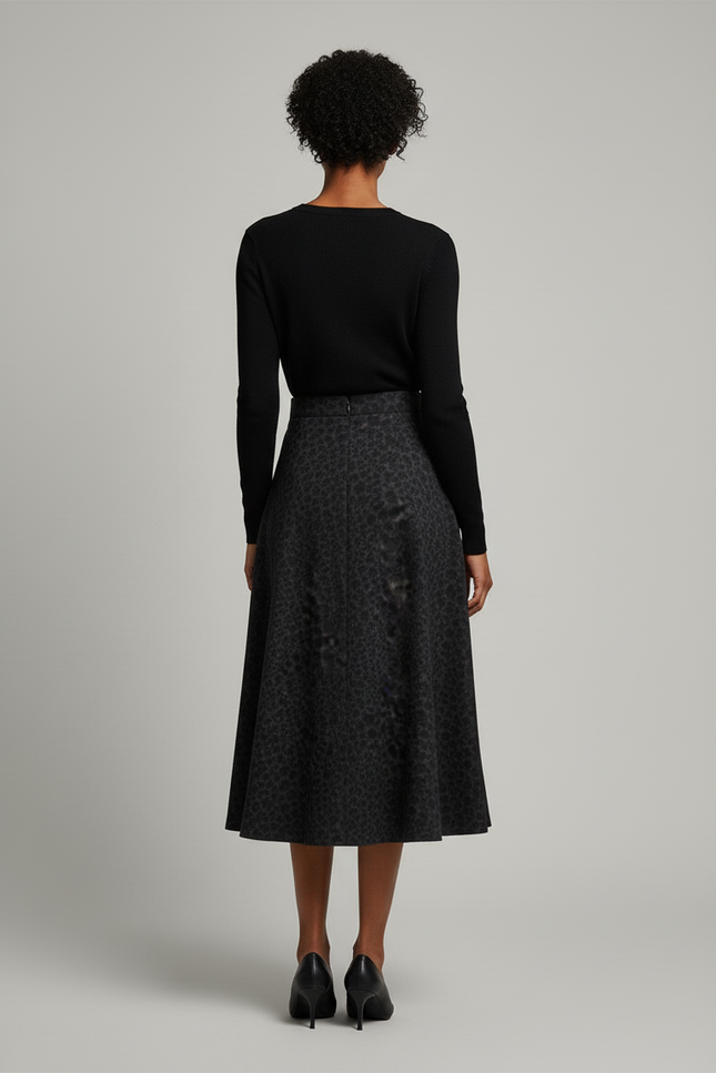 Jupe Longue Fluide Leopard