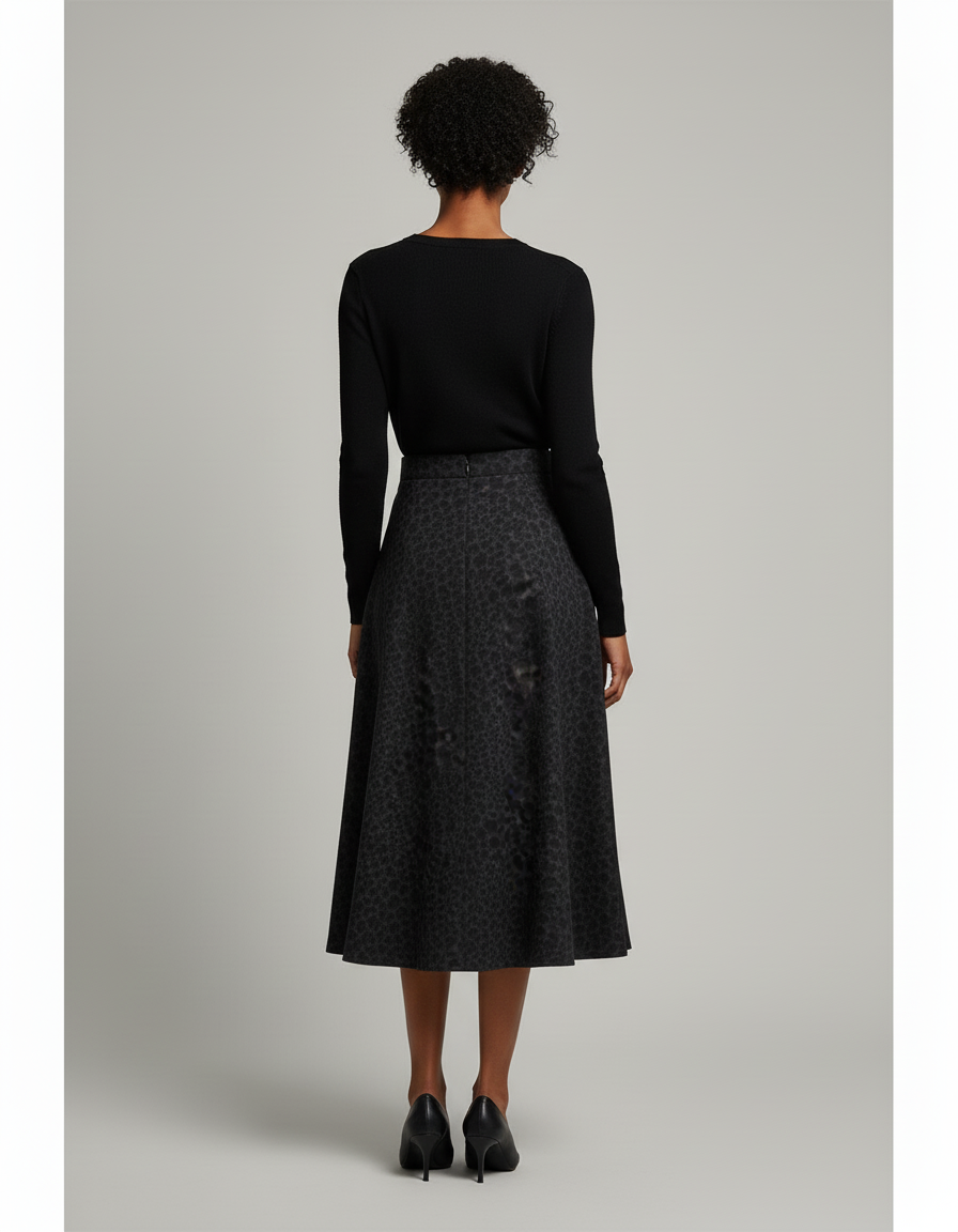 Jupe Longue Fluide Leopard