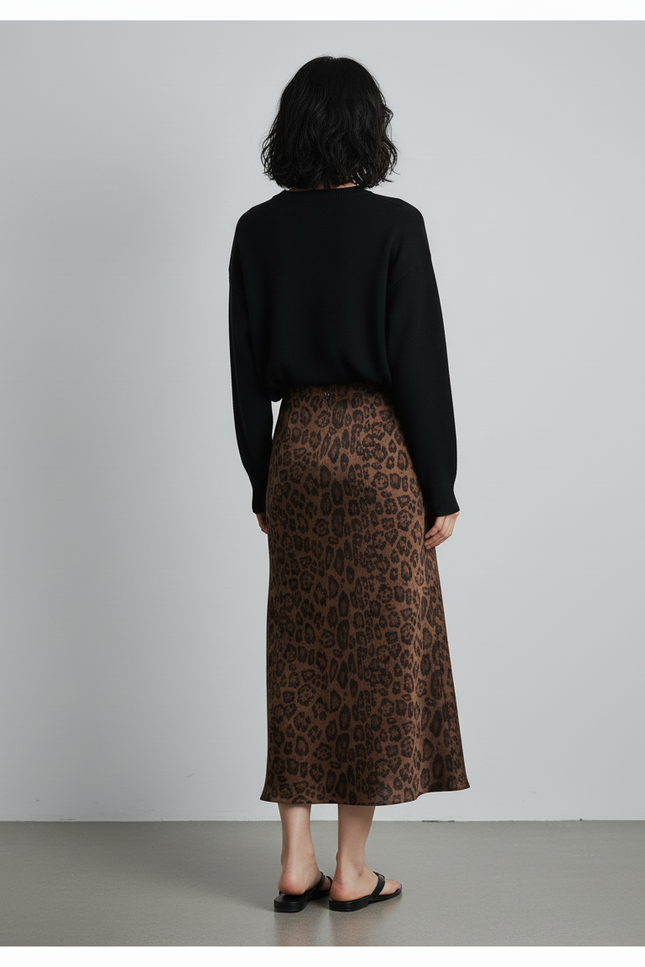 Jupe Longue Leopard Hiver