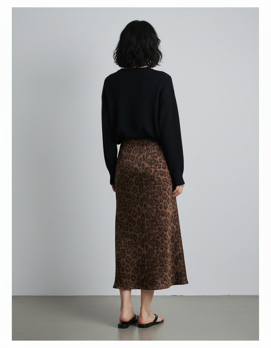 Jupe Longue Leopard Hiver