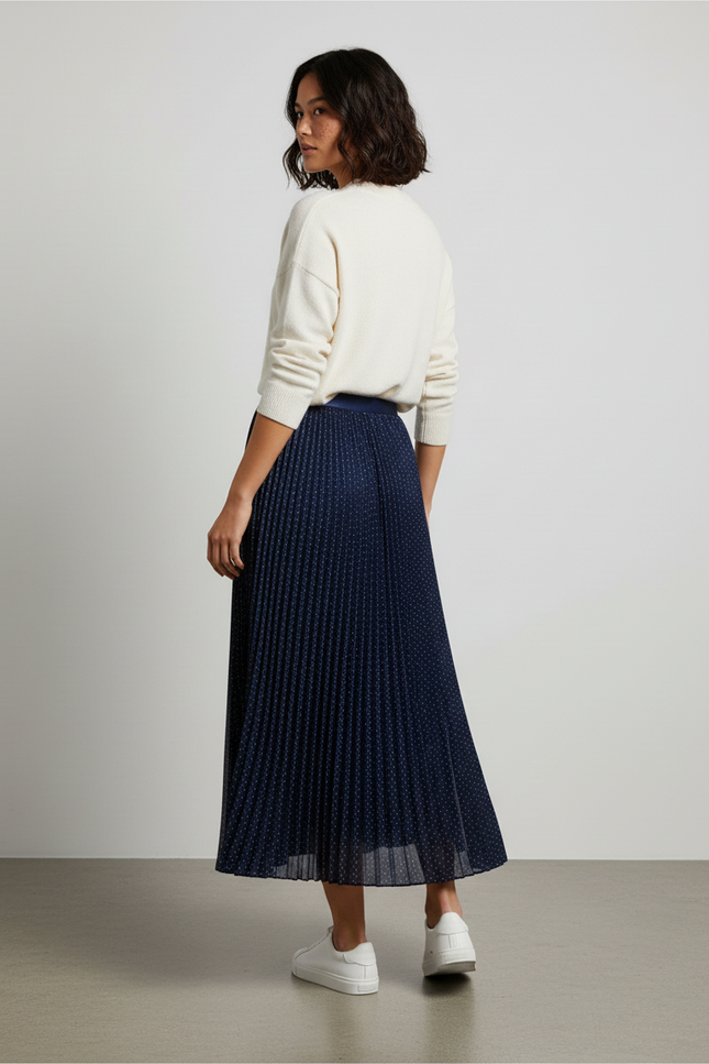 Jupe Longue Plissée Satin