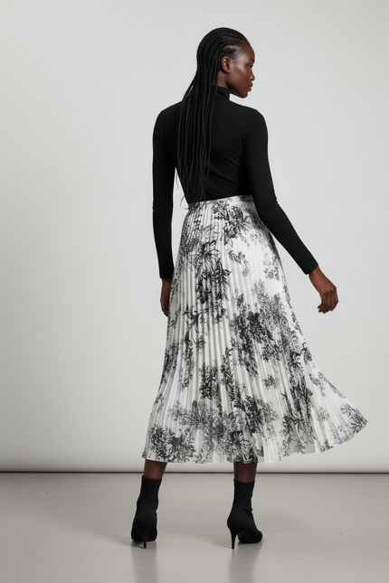 Jupe Longue Imprimée Plissée Élégante