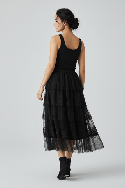 Jupe Longue Étagée