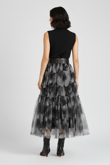 Jupe Longue Plissée Transparente