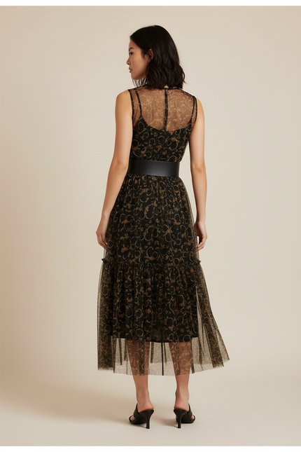 Jupe Longue Transparente Noire