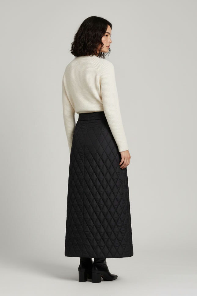 Jupe Matelassée Longue