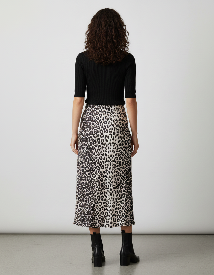 Jupe Longue Droite Imprimée