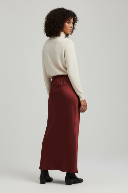 Jupe Longue Bordeaux Fluide