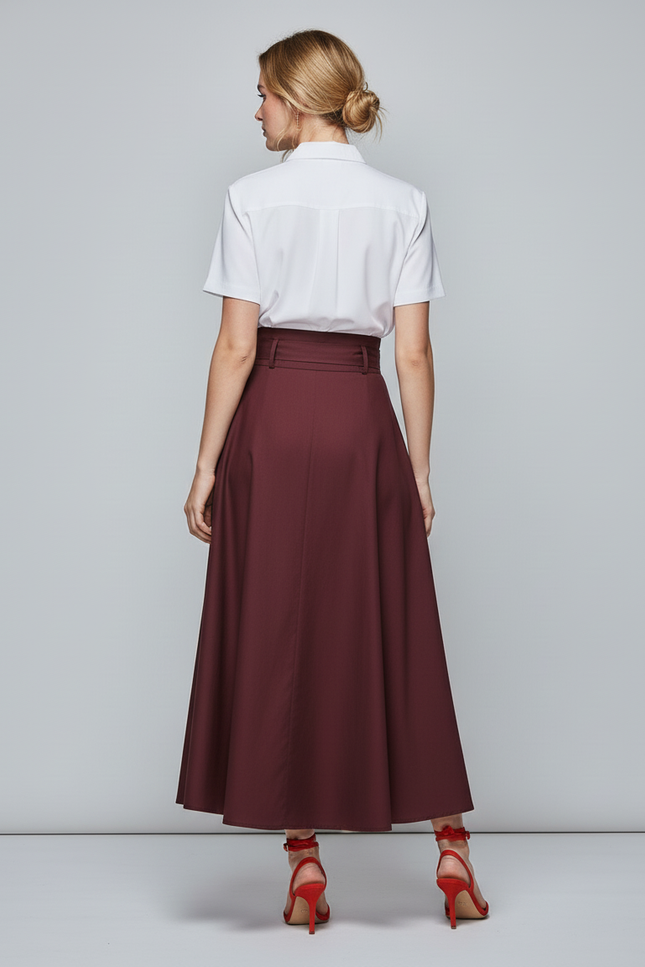 Jupe Longue Taille Haute Ceinture