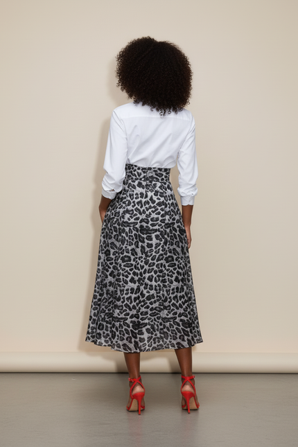 Jupe Longue Leopard Fendue