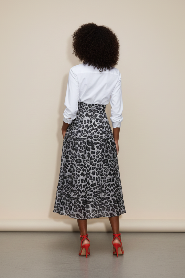 Jupe Longue Leopard Fendue