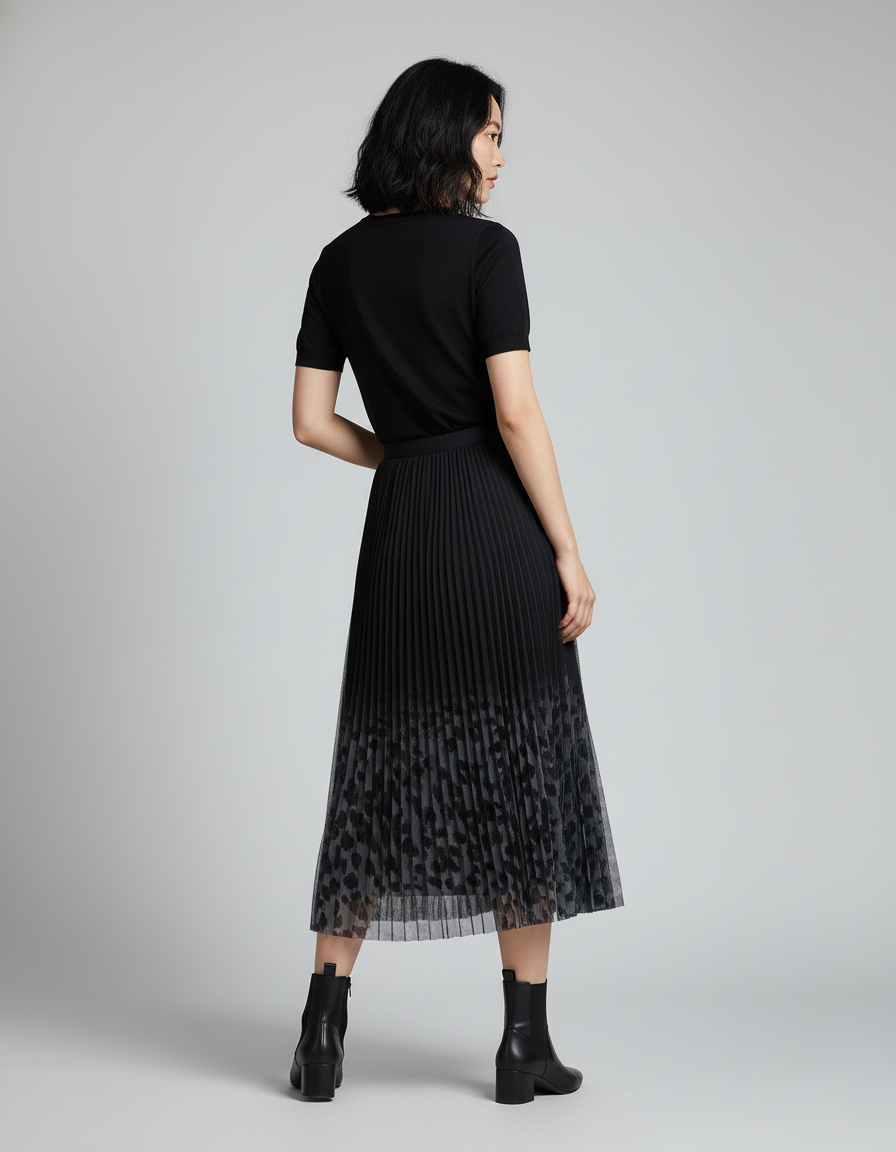 Jupe Longue Tulle Leopard