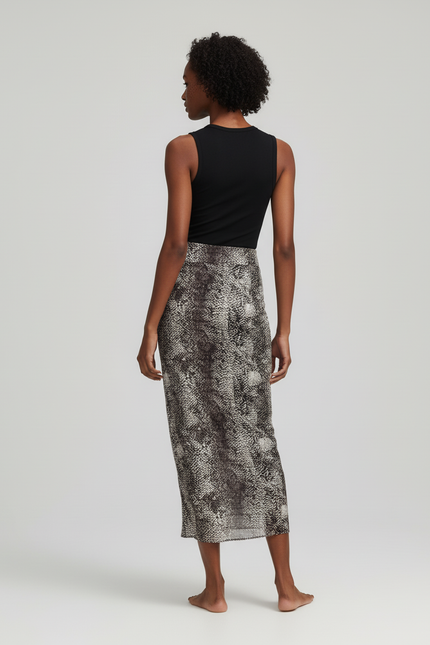 Jupe Longue Imprimé Serpent