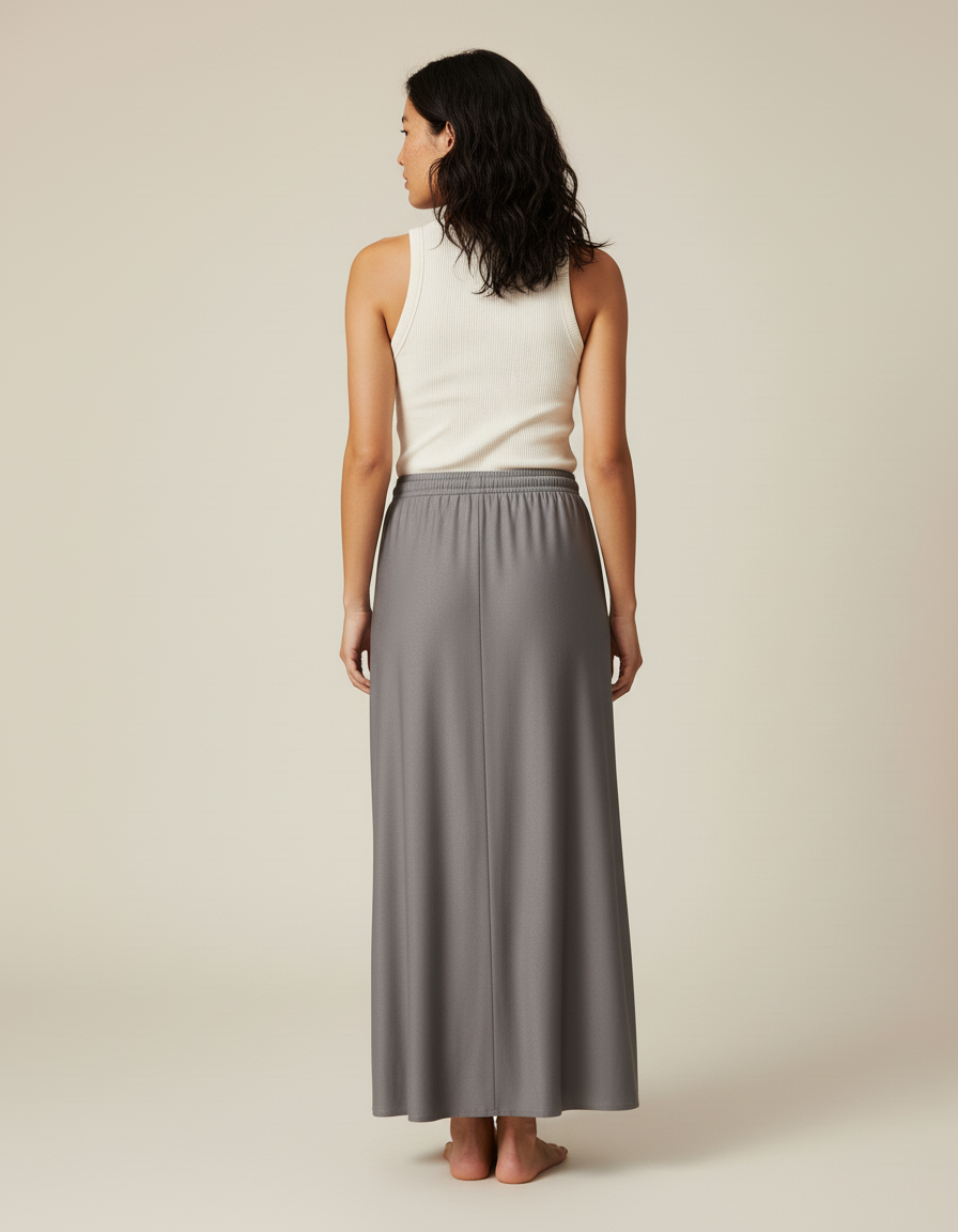 Jupe Longue Unie Fluide